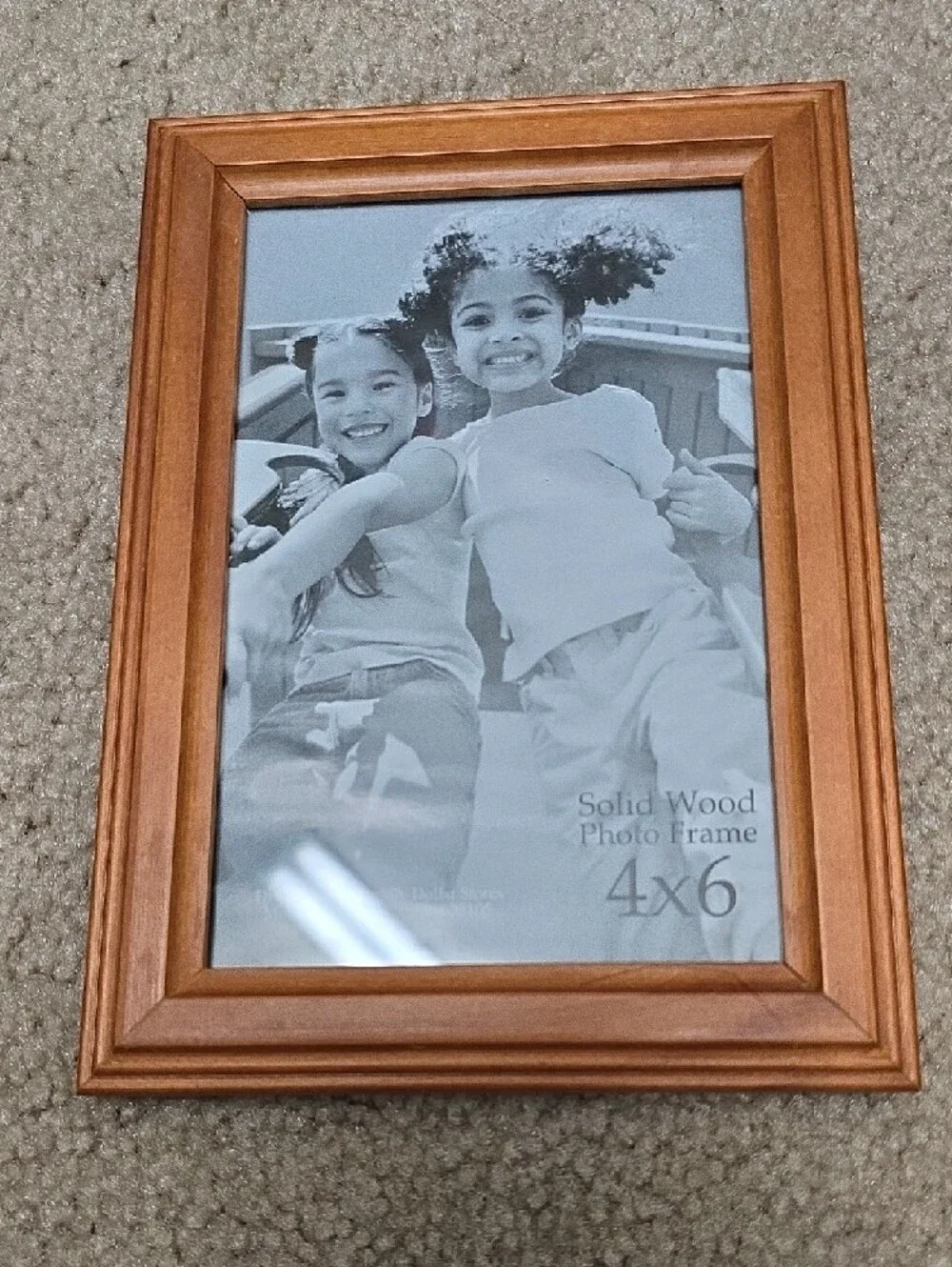 Solid Wood 4x6 Photo Frame in Warm Brown